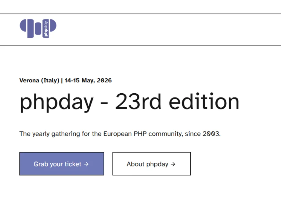 PHP Day 2026: Laravel & Symfony Conference | NexEvento