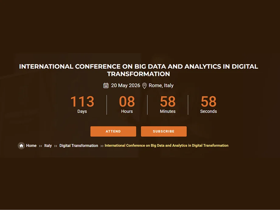 Intl. Conf. on Big Data & Analytics in Digita... | NexEvento