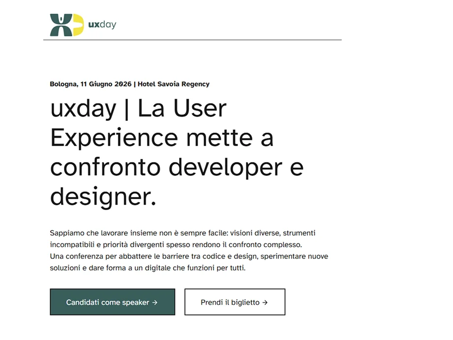 UX Day 2026: User Experience Design in Bologna | NexEvento
