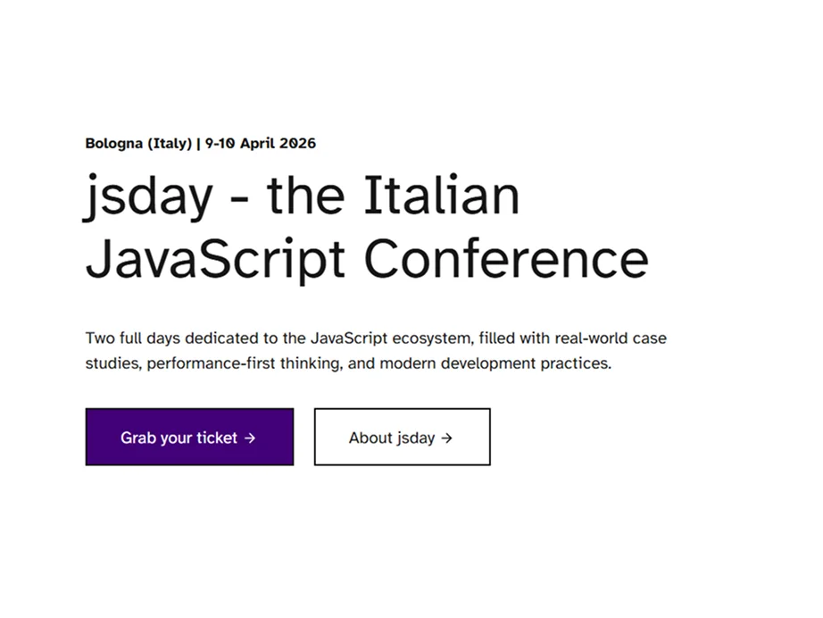 JS Day 2026: JavaScript Conference in Verona | NexEvento