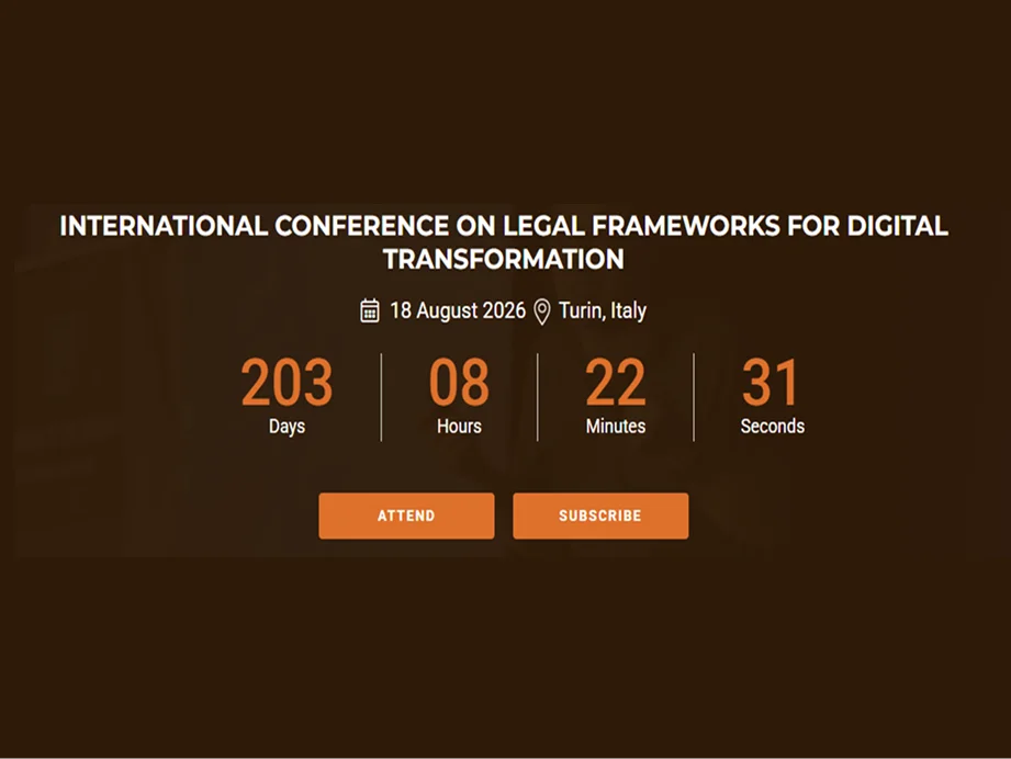 Intl. Conf. on Legal Frameworks for Digital Transformation